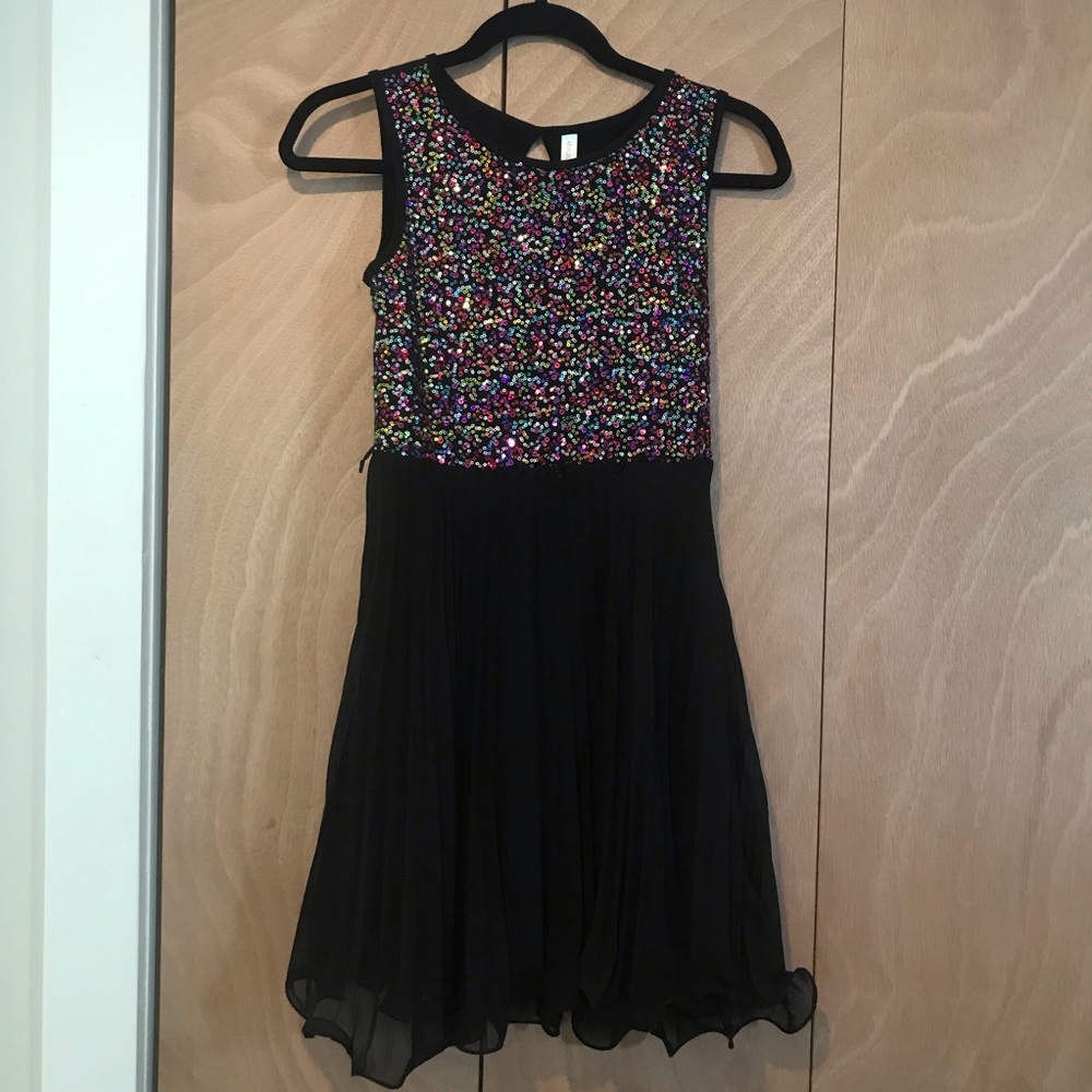 Girls sparkly and flowing dress